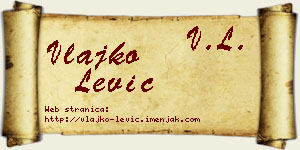 Vlajko Lević vizit kartica